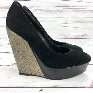 Steven Cathi Leather Wedge Platform Shoes 6 1/2